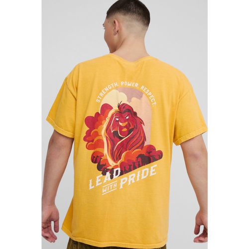 T-Shirt Oversize Délavé À Imprimé Disney Lion King - L - boohoo - Modalova