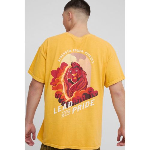 T-shirt oversize délavé à imprimé Disney Lion King - S - Boohooman - Modalova