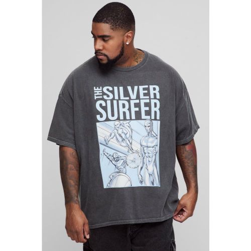 Grande taille - T-shirt oversize délavé à imprimé surf - XXXXL - Boohooman - Modalova