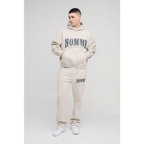 Survêtement oversize avec sweat à capuche et jogging flare - S - Boohooman - Modalova