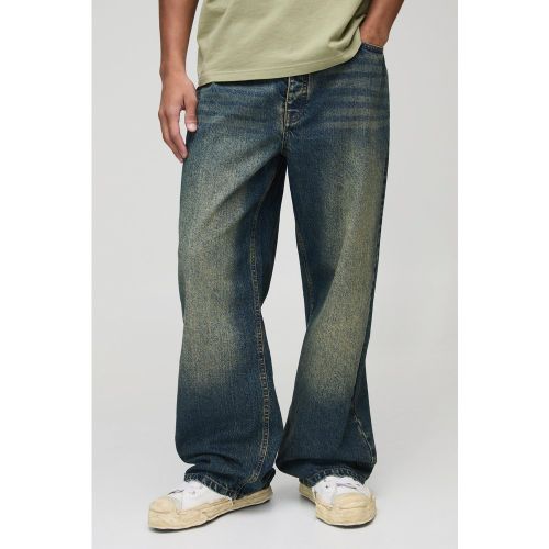 Jean large délavé - 28R - Boohooman - Modalova