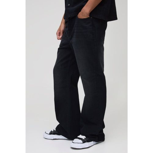 Jean large délavé à slogan - 28R - Boohooman - Modalova
