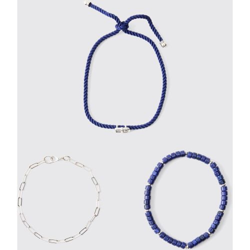 Bracelet en corde à chaînes multiples - ONE SIZE - Boohooman - Modalova