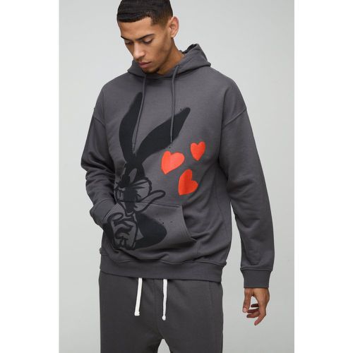 Sweat à capuche oversize délavé à imprimé Bugs Bunny homme - S - Boohooman - Modalova