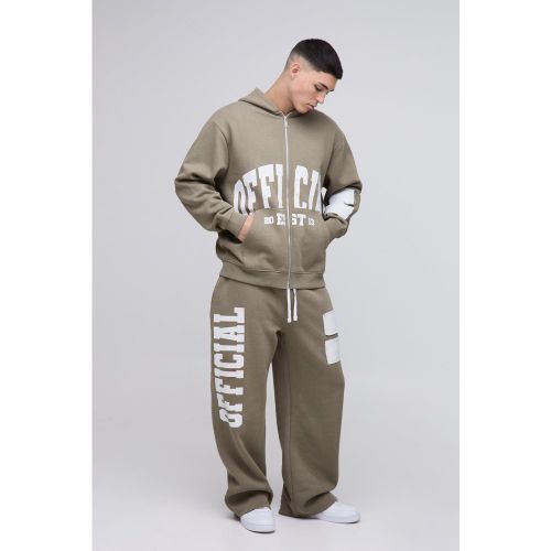 Survêtement oversize à bords bruts - Official - S - Boohooman - Modalova
