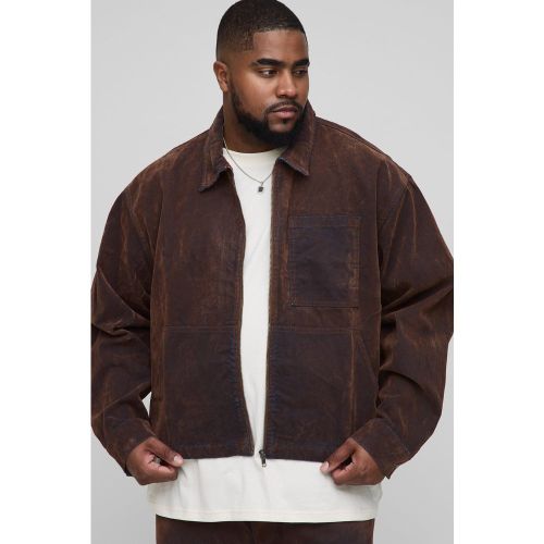 Grande taille - Veste Harrington oversize en jean homme - XXXL - Boohooman - Modalova