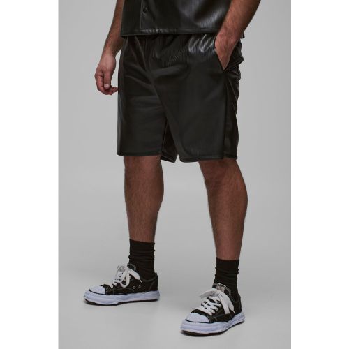 Grande taille - Short de basket plissé en synthétique - XXXL - Boohooman - Modalova