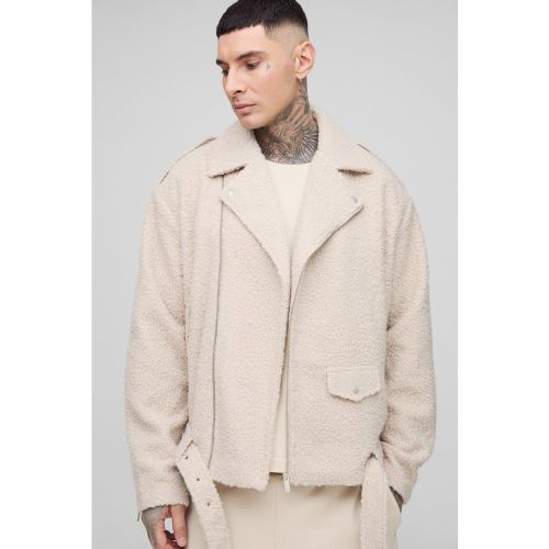 Tall - Veste biker oversize - S - Boohooman - Modalova