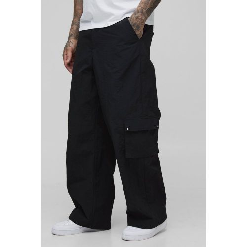 Tall - Pantalon cargo large en nylon - 30 - Boohooman - Modalova