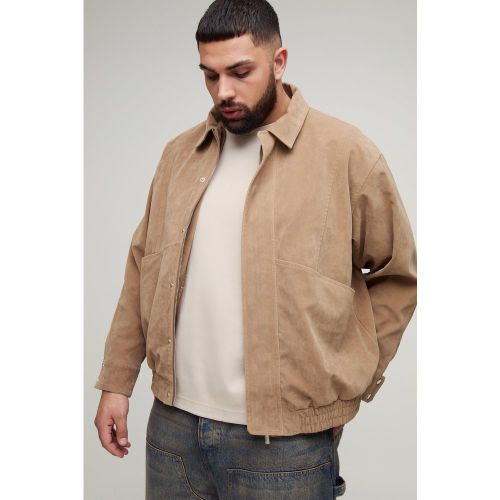 Grande taille - Veste Harrington oversize en synthétique - XXXL - Boohooman - Modalova
