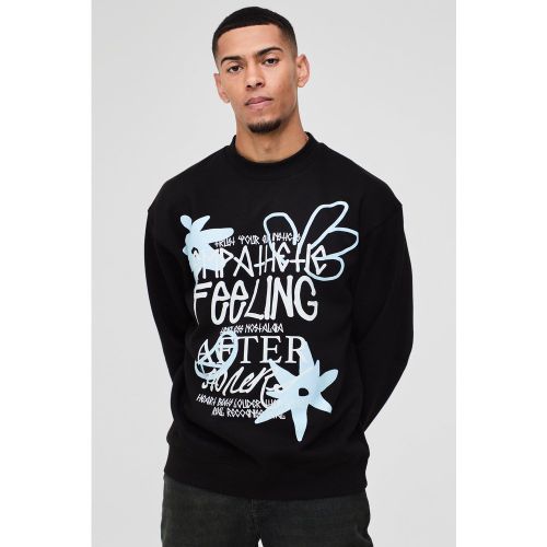 Sweat oversize fleuri homme - L - Boohooman - Modalova