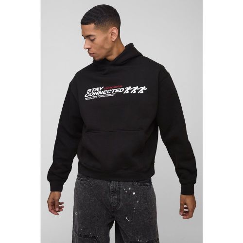 Sweat à capuche oversize à imprimé silhouette - L - Boohooman - Modalova
