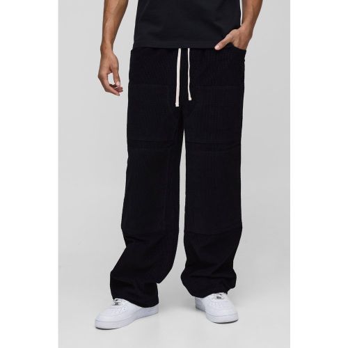 Pantalon charpentier large en velours côtelé - S - Boohooman - Modalova