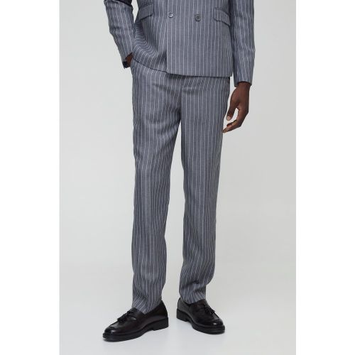 Pantalon droit habillé à rayures fines - 28 - Boohooman - Modalova