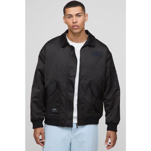 Veste aviateur oversize en nylon homme - S - Boohooman - Modalova