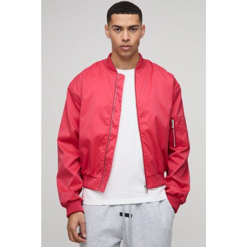 Bomber droit délavé en nylon homme - S - Boohooman - Modalova