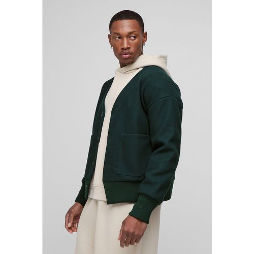 Bomber oversize à col ouvert homme - S - Boohooman - Modalova