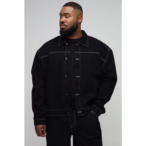 Grande taille - Veste oversize à coutures contrastantes homme - XXXL - Boohooman - Modalova