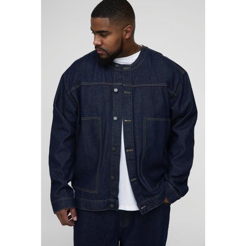 Grande taille - Veste oversize sans col à coutures contrastantes homme - XXXL - Boohooman - Modalova