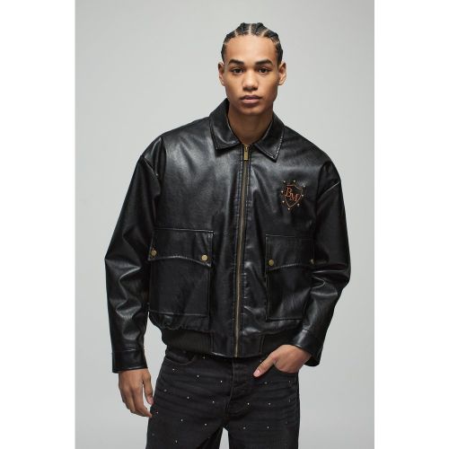 Bomber oversize à franges en synthétique - MAN homme - S - Boohooman - Modalova