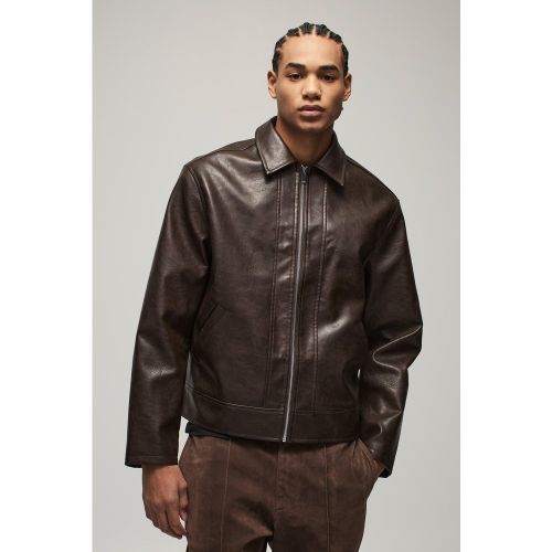 Veste Harrington oversize en synthétique - S - Boohooman - Modalova
