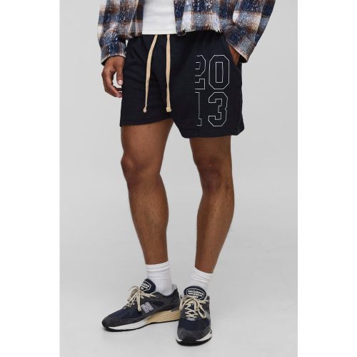 Short oversize universitaire délavé - S - Boohooman - Modalova