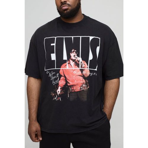 Grande taille - T-shirt oversize délavé à imprimé graffiti - 2XL - Boohooman - Modalova