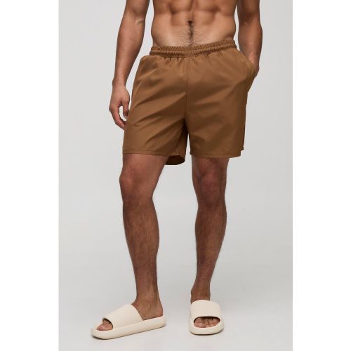 Short de bain droit mi-long uni - S - Boohooman - Modalova