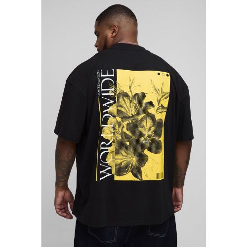 Grande taille - T-shirt oversize à col montant et imprimé - 2XL - Boohooman - Modalova
