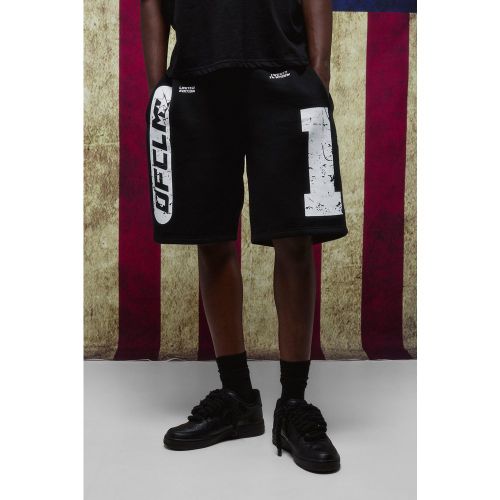 Short oversize imprimé en jersey - S - Boohooman - Modalova