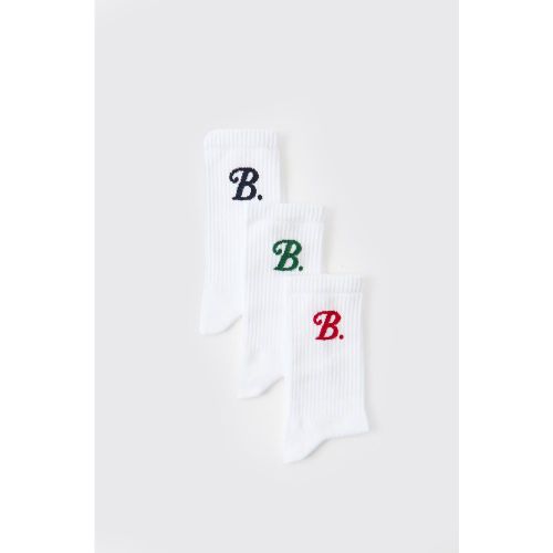 Lot de 3 paires de chaussettes à motif jacquard B - ONE SIZE - Boohooman - Modalova