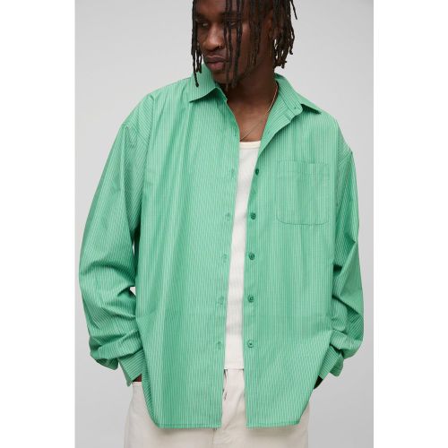 Tall - Chemise oversize à rayures et manches longues - 2XL - Boohooman - Modalova