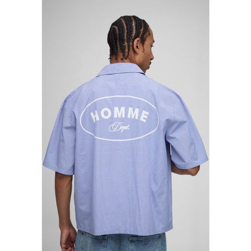 Chemise oversize imprimée à carreaux - S - Boohooman - Modalova