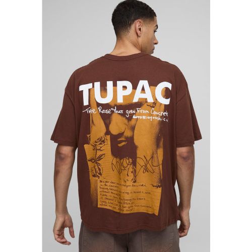 T-shirt oversize à imprimé Tupac - S - Boohooman - Modalova