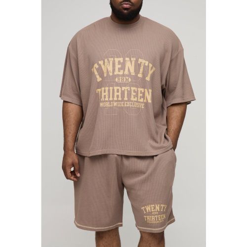 Grande taille - Ensemble oversize imprimé avec short - 2XL - Boohooman - Modalova