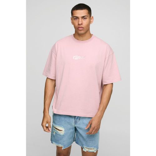 T-shirt oversize à col montant - Official - S - Boohooman - Modalova