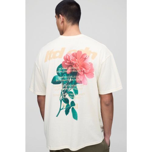 Tall - T-shirt oversize à imprimé rose - 2XL - Boohooman - Modalova