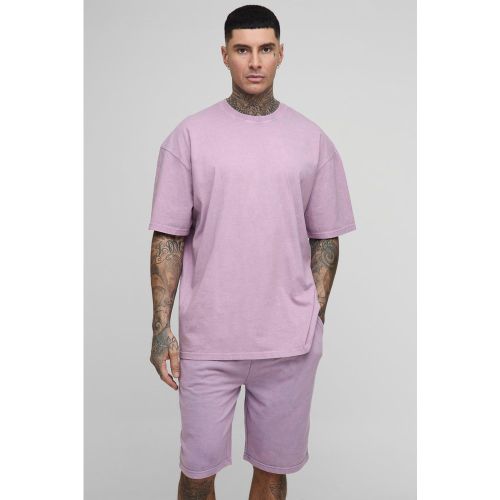 Tall - Ensemble oversize délavé avec short - 2XL - Boohooman - Modalova