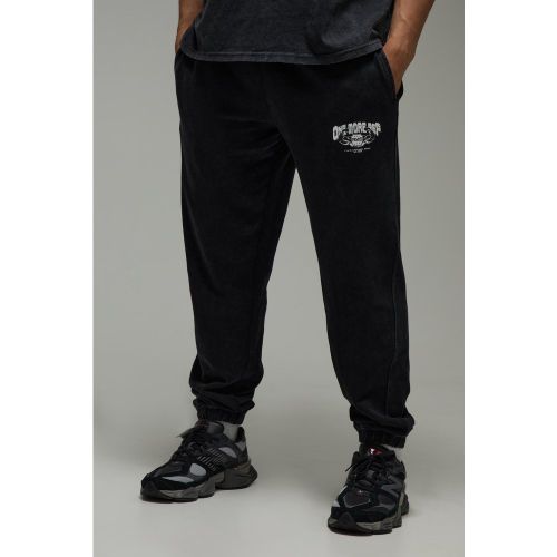 Man Active One More Rep NYC Washed Oversized Cuffed Jogger - 2XL - Boohooman - Modalova