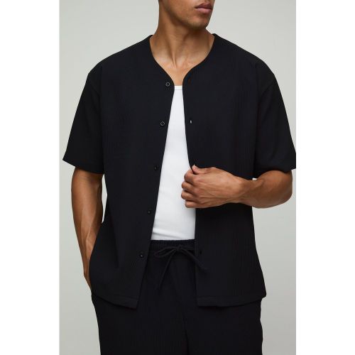 Chemise oversize plissée à manches courtes - S - Boohooman - Modalova