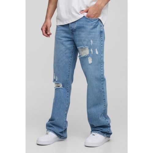 Jean flare délavé déchiré au genou - 28R - Boohooman - Modalova