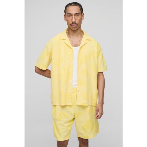 Ensemble oversize avec chemise éponge et short - S - Boohooman - Modalova