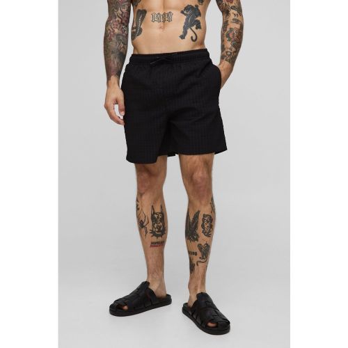 Short de bain mi-long à carreaux - S - Boohooman - Modalova