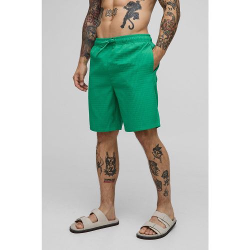 Short de bain long déchiré - S - Boohooman - Modalova