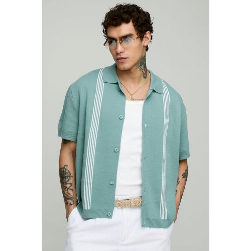 Chemise oversize rayée - S - Boohooman - Modalova
