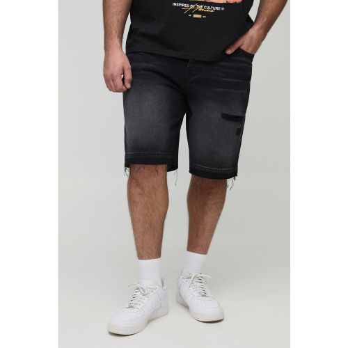 Grande taille - Short en jean à déchirures - 38 - Boohooman - Modalova