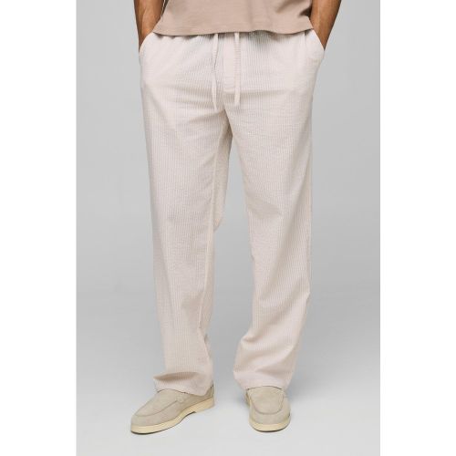Pantalon large élastiqué en tissu crêpe - S - Boohooman - Modalova