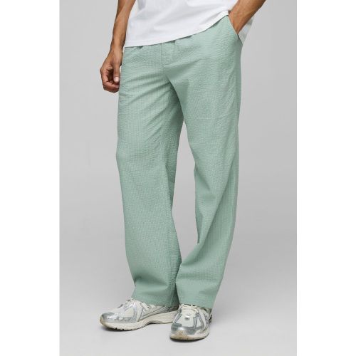 Pantalon large élastiqué en tissu crêpe - S - Boohooman - Modalova