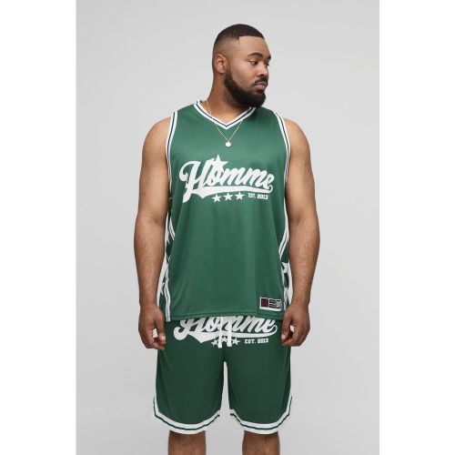 Plus Star Vest & Basketball Fit Short Set - 2XL - Boohooman - Modalova