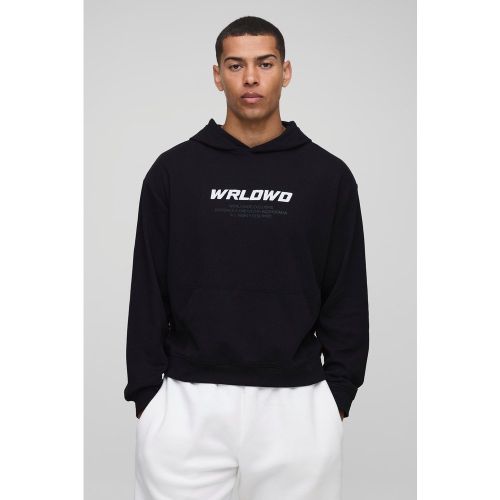 Sweat à capuche oversize imprimé - S - Boohooman - Modalova